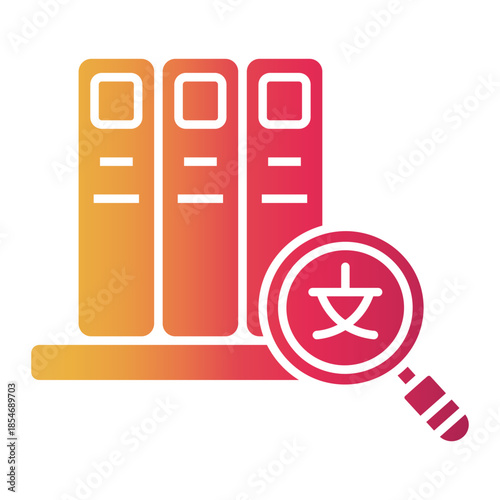 library Gradient icon