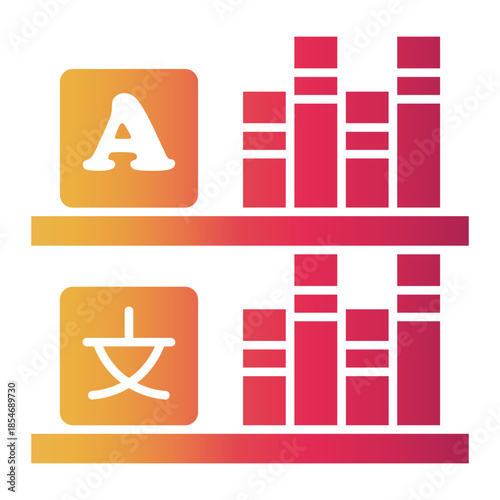 library Gradient icon
