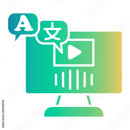 subtitle Gradient icon