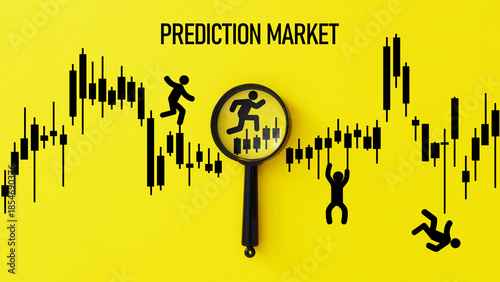 Tableau sur toile Prediction Market Betting on Human Destiny and Future Outcomes