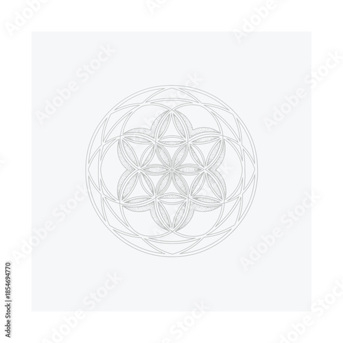 Geometric Flower of Life Mandala