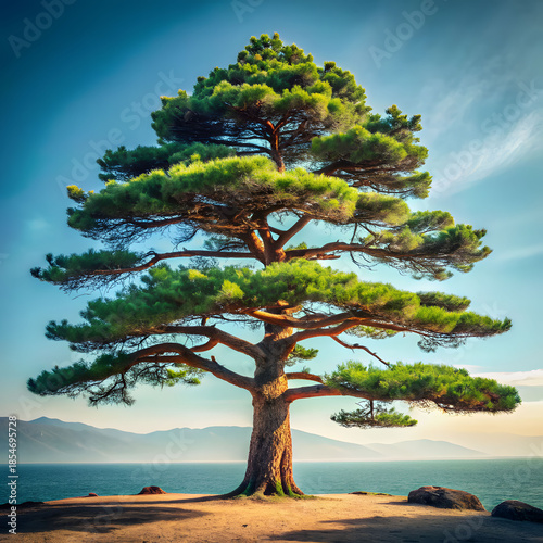majestic pine tree a symbol of resilience and long