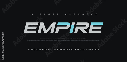 Sport Modern Future Italic Alphabet Font. Typography urban style fonts for technology, digital, movie logo italic style. vector illustration