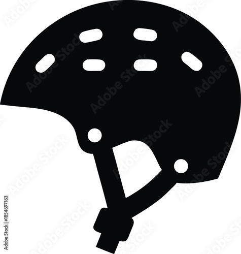 irish bicycle helmet line art vector illustration on transparent background
