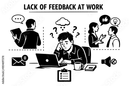 Employee feeling confused and stressed due to lack of feedback at work