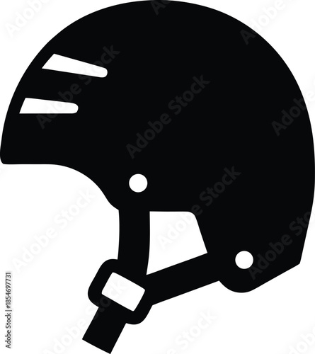 lucky ride helmet line art vector illustration on transparent background