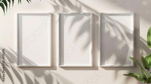 Blank white photo frame, vintage postcard photo frame mockup with highlighted shadow, realistic, set, photo, mockup, image, frame, card, vector, png.