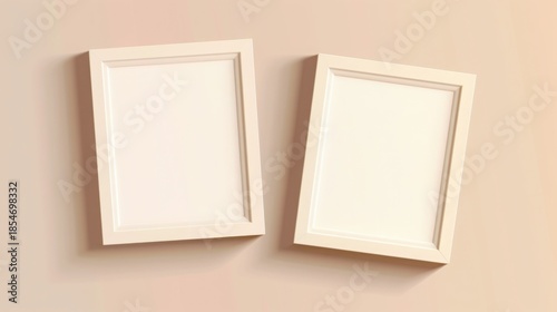 Blank white photo frame, vintage postcard photo frame mockup with highlighted shadow, realistic, set, photo, mockup, image, frame, card, vector, png.