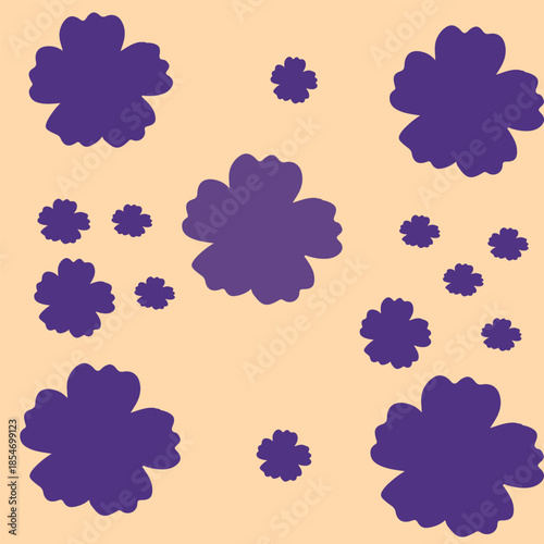 Spaced flowers create plenty of breathing room for fashion prints. used in Clothes and Fashion creation