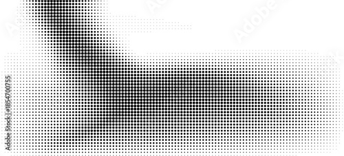 Basic halftone dots effect in black and white color. Halftone effect. Dot halftone. Black white halftone.Background with monochrome dotted texture. Polka dot pattern template