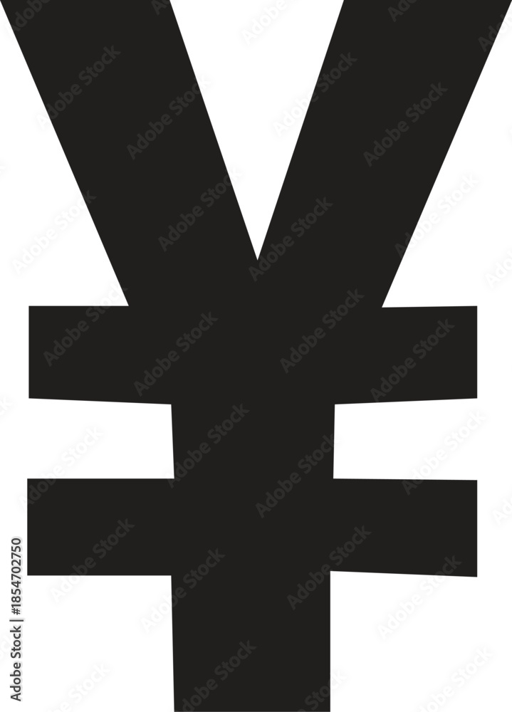 Fototapeta premium yen sign on black