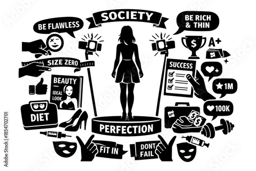 Societal pressures for perfection, beauty, and success are overwhelming