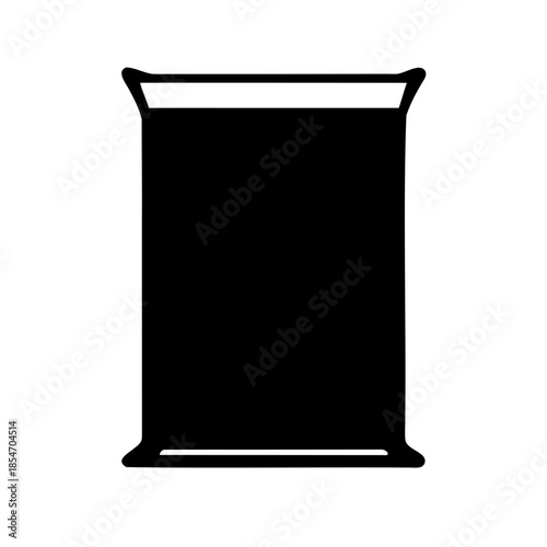 Laboratory beaker silhouette icon for science- Black laboratory beaker silhouette icon symbolizing chemistry experiments, scientific research, education, and medical analysis in a minimalist style
