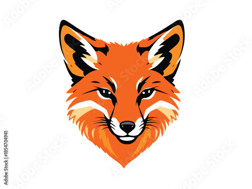 Fox head icon. Fox head silhouette. Fox head vector logo template concept illustration. Stylized fox logo.