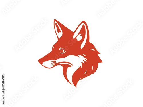 Fox logo design. Fox head logo. Fox logo illustration.