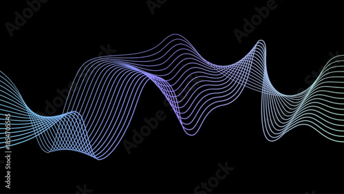 Soft abstract transitions forming calming background design compositions