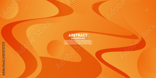 Orange wave fluid abstract background. Trendy overlapping wave pattern design. Vector eps10