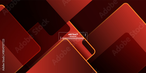 Art &red abstract background with shadows and bright lines in a simple square shape. It looks 3D with added lighting.