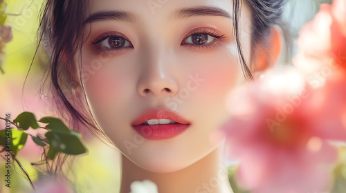 Beauty portraits of female in ultra-realistic commercial photo style.