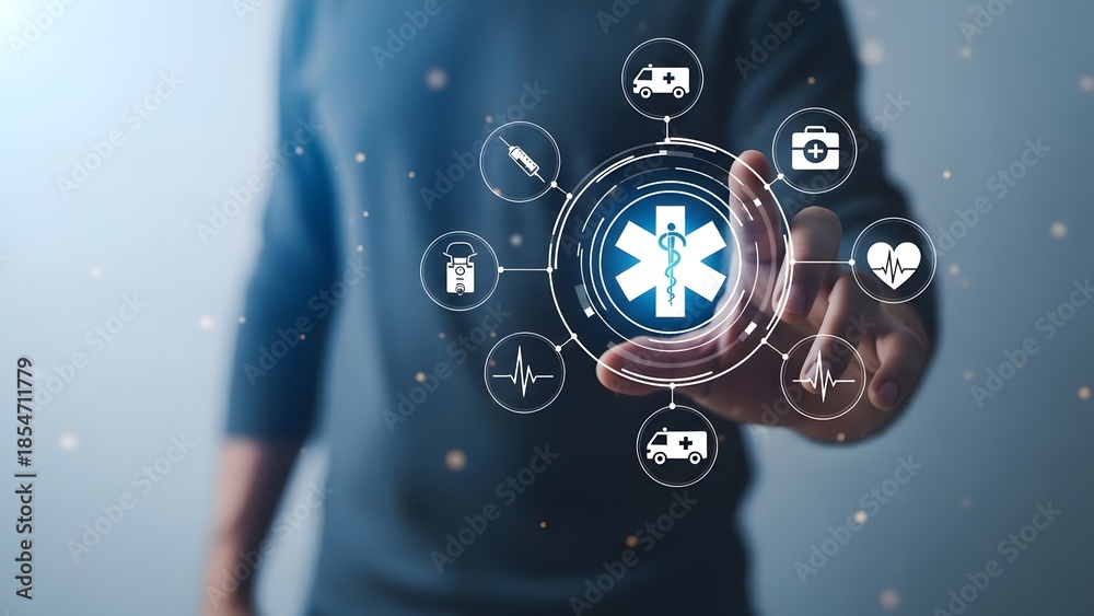 Fototapeta premium Modern Digital Healthcare Interface