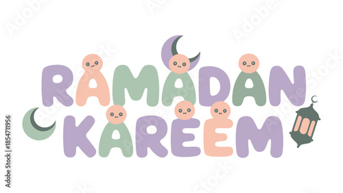 Ramadan Kareem Illustration: Festive and elegant Ramadan Kareem design, perfect for any occasion. Celebrating the spirit of Ramadan with festive elements.