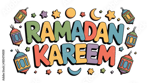 Ramadan Kareem: Celebrate the Islamic holy month with festive decorations and a message of goodwill, conveying the spirit of unity and devotion. 