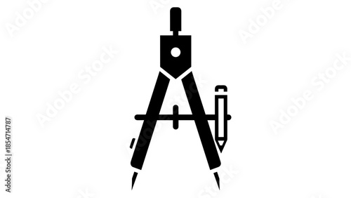 Black Compass Icon for Drawing Circles.