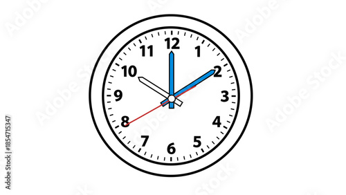 Simple Analog Clock Showing Time.