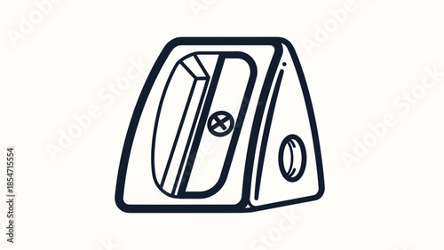 Simple Line Drawing of an Iron.
