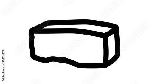 Simple Line Drawing of Virtual Reality Headset.