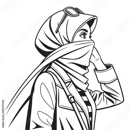 Muslim Woman in Hijab –Illustration