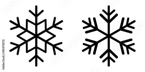 Fotografie snowflake icon set