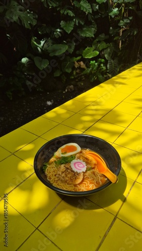 a bowl of spicy ramen 