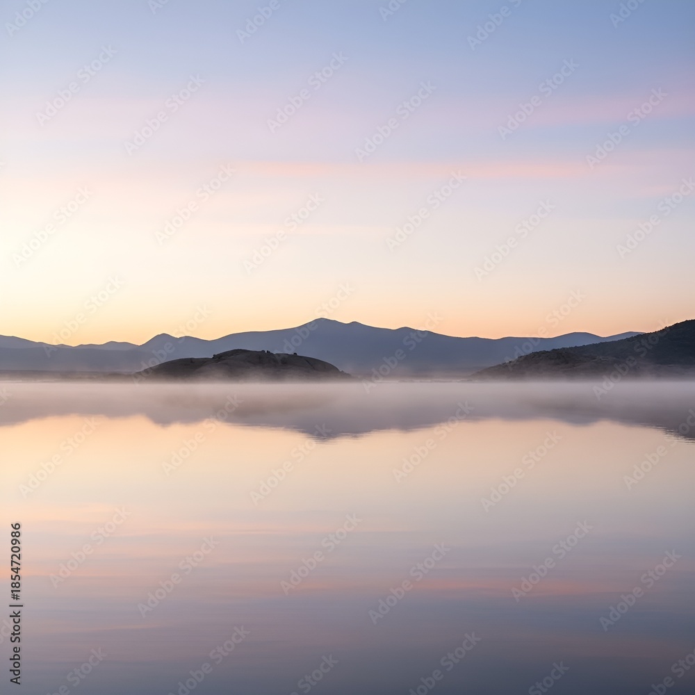 Fototapeta premium sunrise over the lake