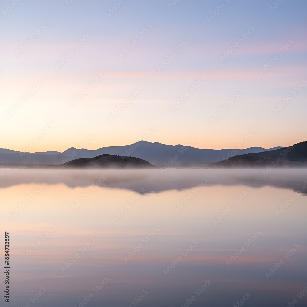 Fototapeta premium sunrise over the lake