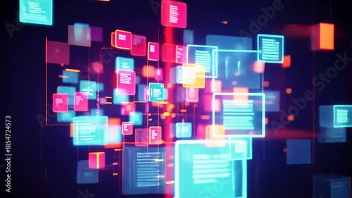 selective focus on online accounts being accessed on monitor
