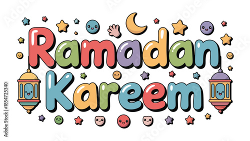 Ramadan Kareem Illustration: Festive and colorful Ramadan Kareem-themed artwork, showcasing the spirit of the holy month.