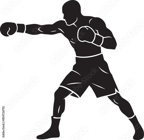 A black vector silhouette illustration of a male football player and female runner competing in a high-energy fitness sport competition