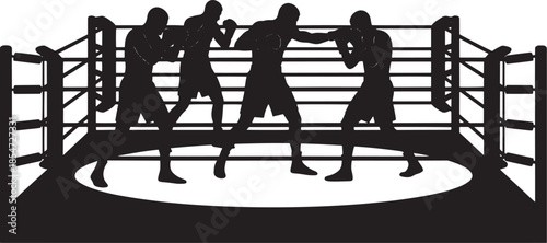 Vector illustration of a black silhouette group featuring a business woman, family with a child, and sport men walking on the street near a park playground evolution outlineA black vector illustration
