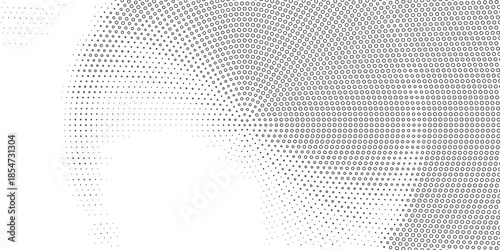Dot white black pattern gradient texture background. Abstract pop art halftone and retro style.