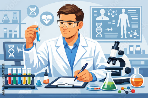 doctor with syringe and pills