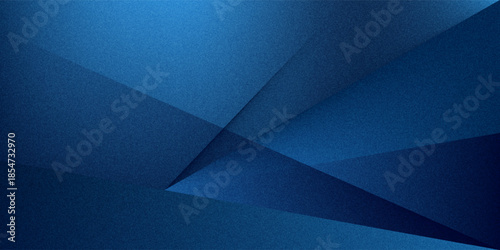 Black dark navy blue silver abstract pattern background. Geometric shape. Line triangle angle fold polygon diamond 3D. Color gradient ombre. Rough