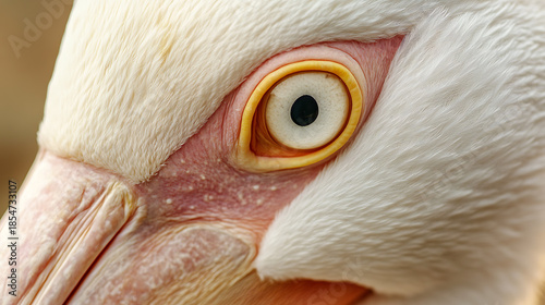 close up of a pelican head