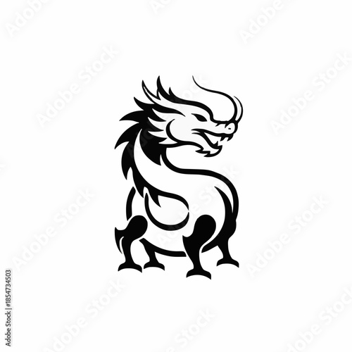 Chinese dragon statuette. icon