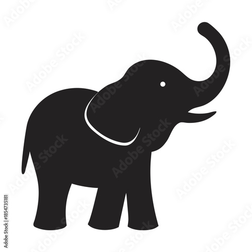 Elephant Silhouette: An elegant and minimalist silhouette of a majestic elephant, symbolizing strength and wisdom.