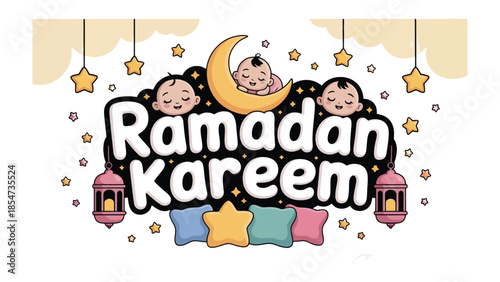 Ramadan Kareem Illustration: Capturing the spirit of Ramadan with an artistic representation of the sacred month, featuring decorative elements and a serene ambiance.