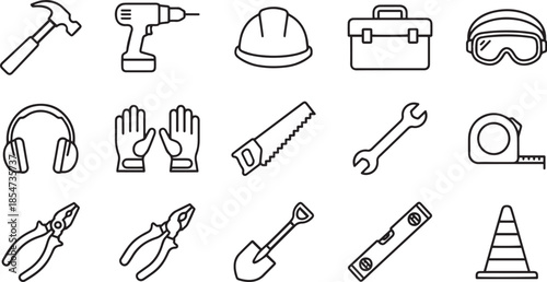 set of tools for construction