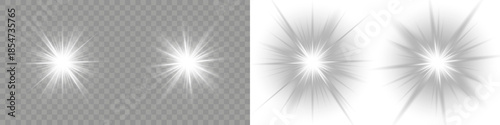 Photos Soft sunrise shine bright beams ethereal illumination effect on transparent png background