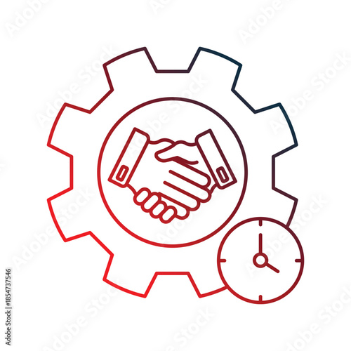 Part Time Job icon with white background vector stock illustration