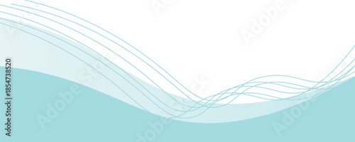 Abstract blue wave background, minimal wave design concept, vector illustration. for banner, modern.